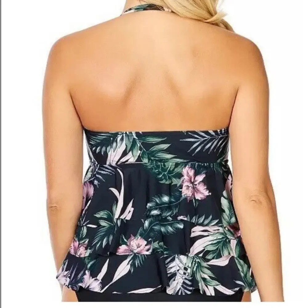 Island Escape SAN JOAQUIN Tiered Tankini Swim Top
